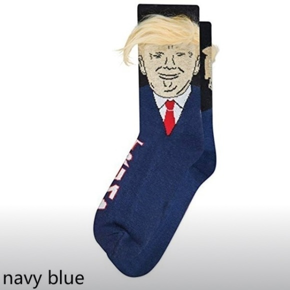 Other - ✨HP✨Trump Socks Yellow Wig Hair Unisex Socks